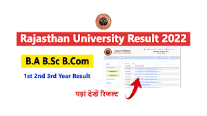 Rajasthan University Result 2022, राजस्थान यूनिवर्सिटी बीए, बीएससी रिजल्ट यहां से करें चेक