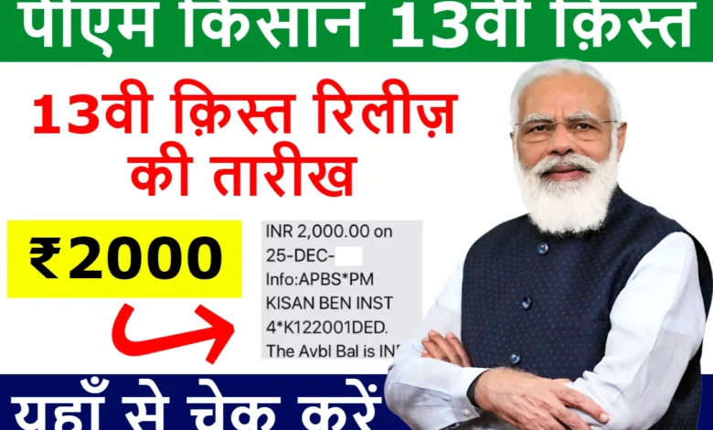 Pm Kisan इस दिन आएगी 2000 की 13वी किस्त