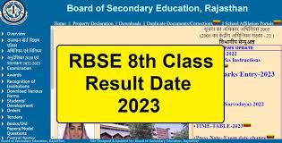 Rajasthan 8th Result Date 2023 Direct Link, (9 May Update) राजस्थान 8वीं परिणाम जारी