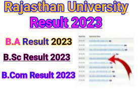 Rajasthan University Result 2023 : राजस्थान यूनिवर्सिटी BA, BSc, BCom रिज़ल्ट यहाँ से चेक करे