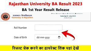 Rajasthan University BA 1st Year Result 2023 Name Wise Downlod