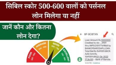 Cibil Score 500-600 वालो को Personal Loan मिलेगा या नहीं: जानें कौन और कितना लोन देगा?